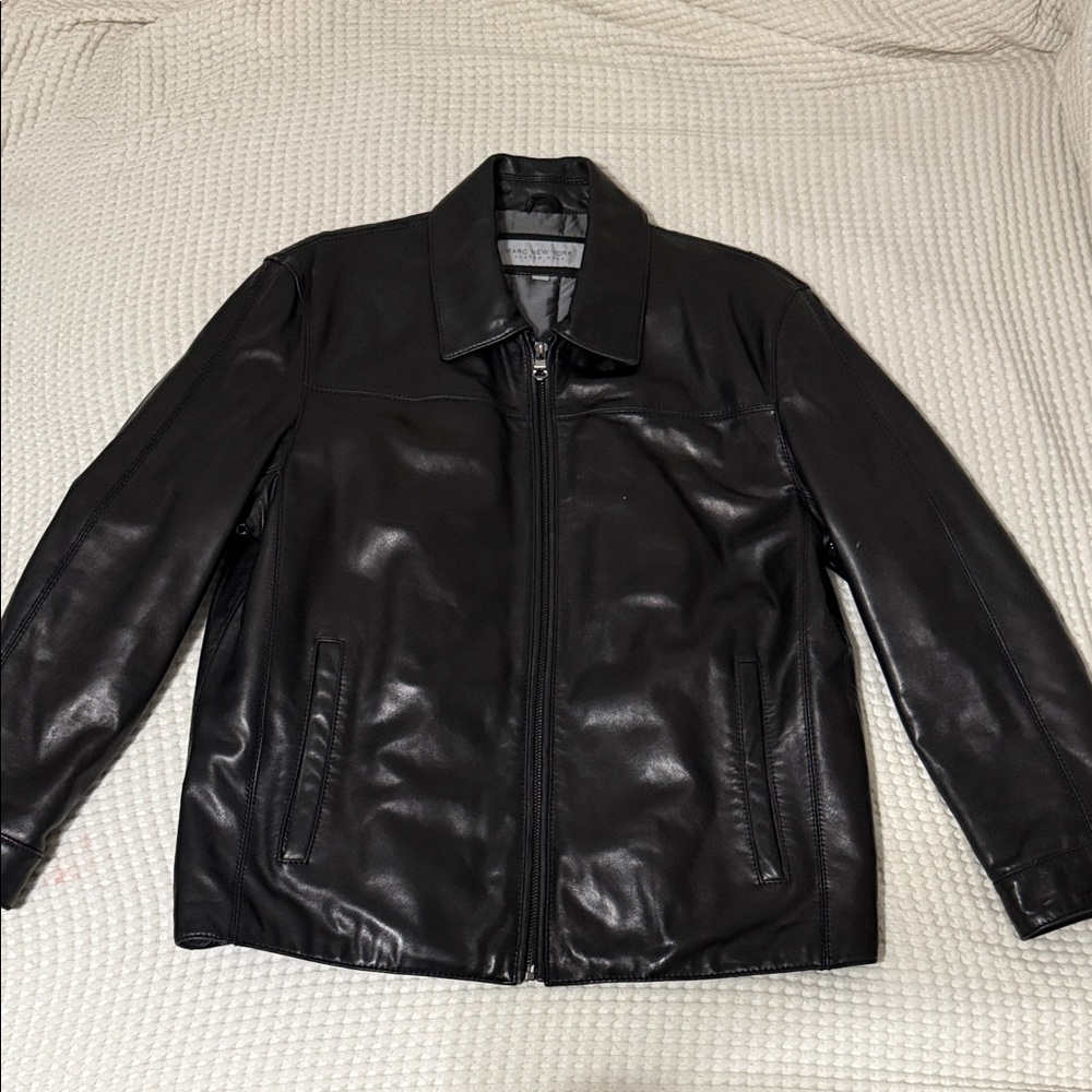 Marc New York Men's Dark Leather Jacket